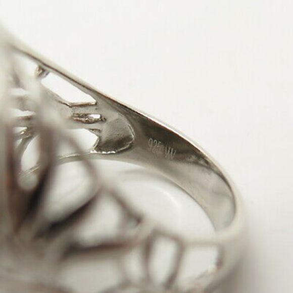 925 Sterling Silver Real Labradorite Gemstone Ring Size 9 - Picture 6 of 6